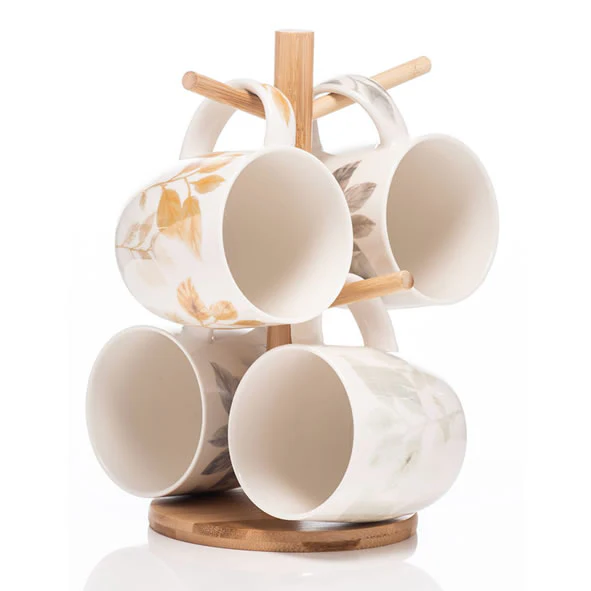 NewGrange Leaves Bone China Mug Set Of 6