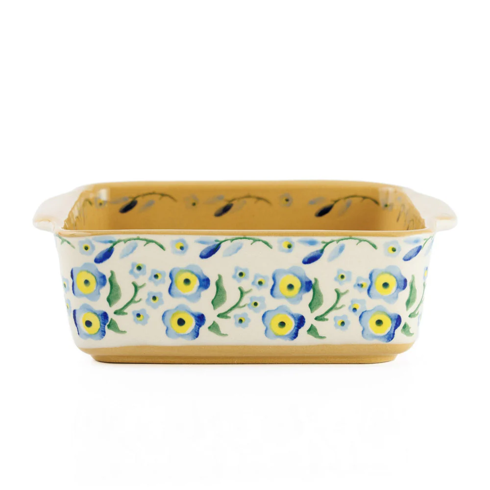 Nicholas Mosse Small Square Oven Dish Forget Me Not