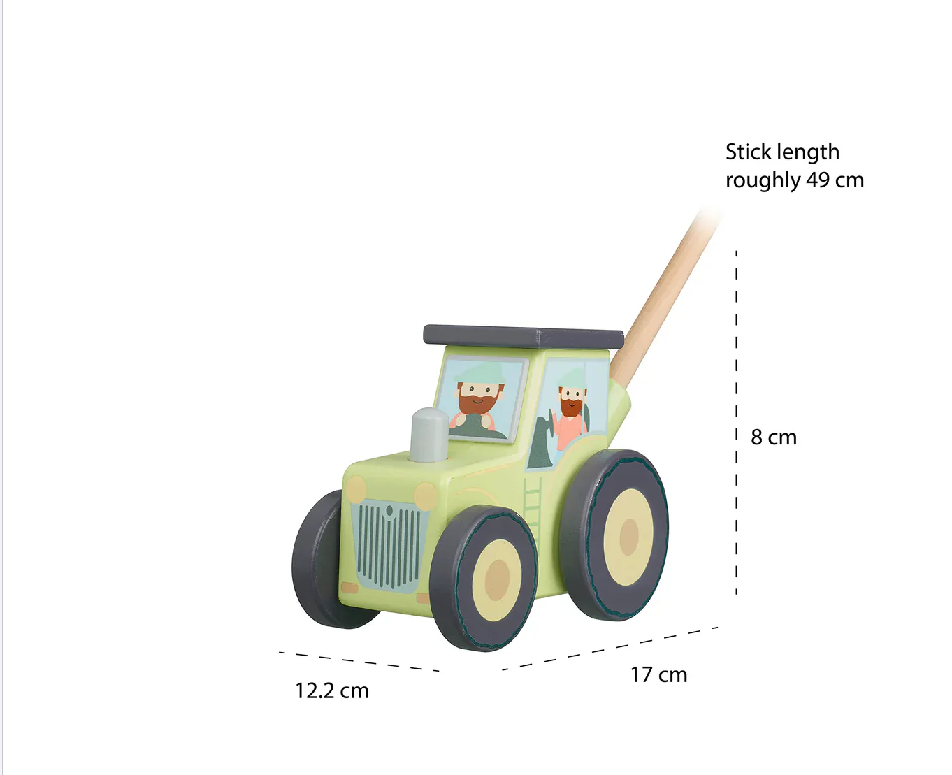 Orange Tree Toys Push Along Tractor - Image 3
