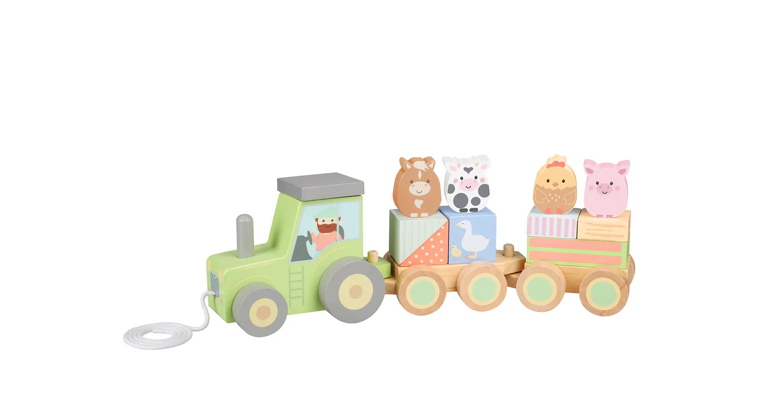 Orange Tree Toys Wooden Puzzle tractor