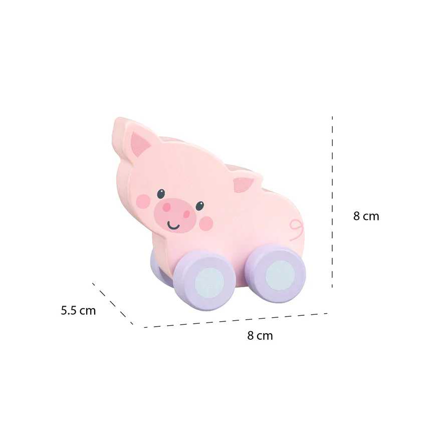 Orange Tree Toys Pig First Push Toy - Image 3