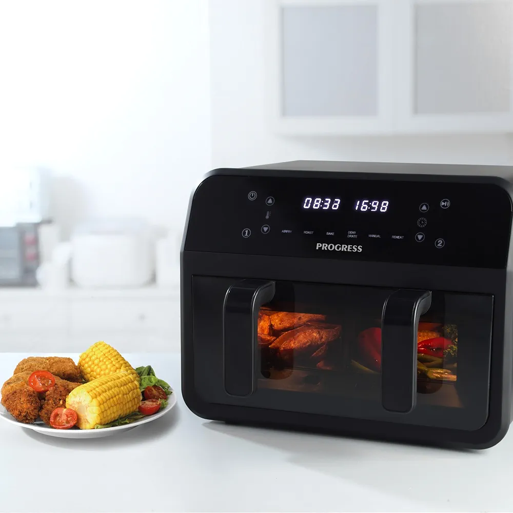 Progress 7lt Dual Air Fryer with Removable Divider & Viewing Window - Image 2