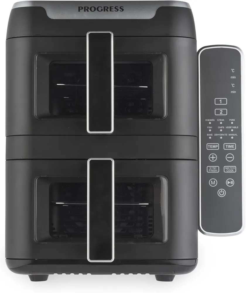 ⭐️STAR BUY⭐️ Progress 9lt Dual Tier Air Fryer LED Display, Viewing Window