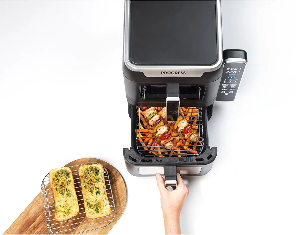 ⭐️STAR BUY⭐️ Progress 9lt Dual Tier Air Fryer LED Display, Viewing Window - Image 2