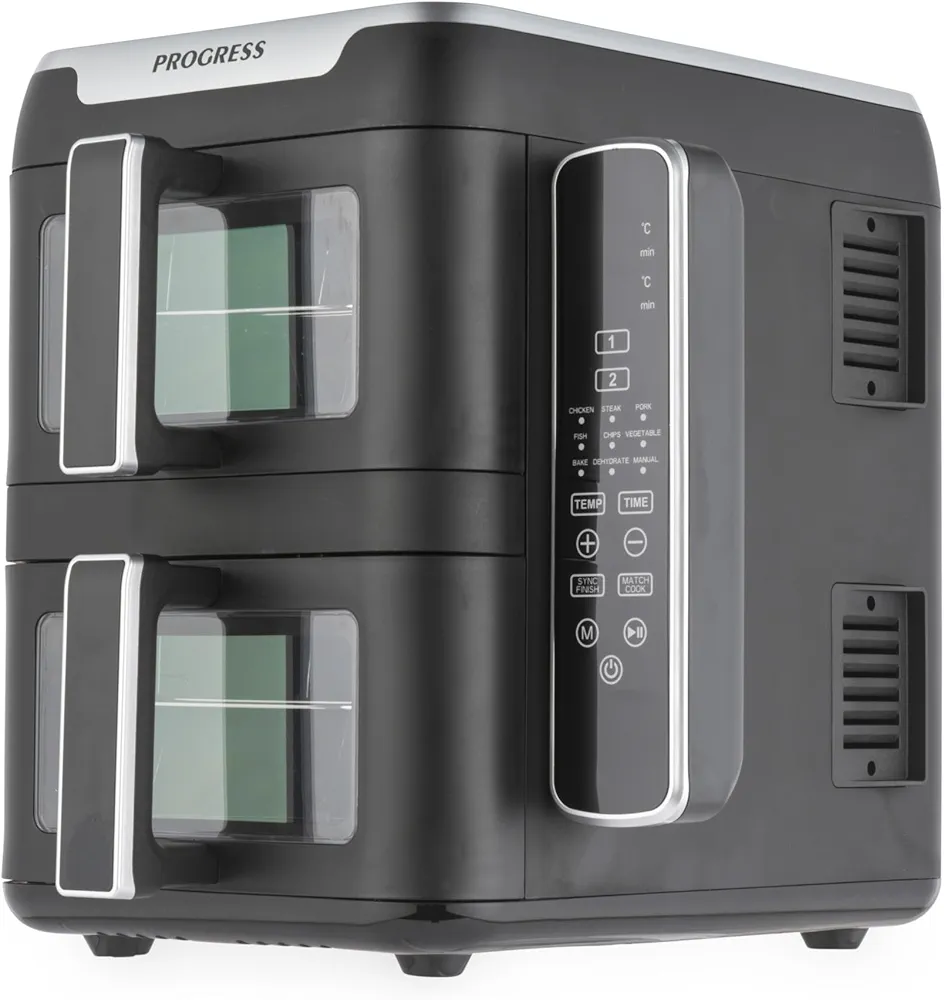 ⭐️STAR BUY⭐️ Progress 9lt Dual Tier Air Fryer LED Display, Viewing Window - Image 4