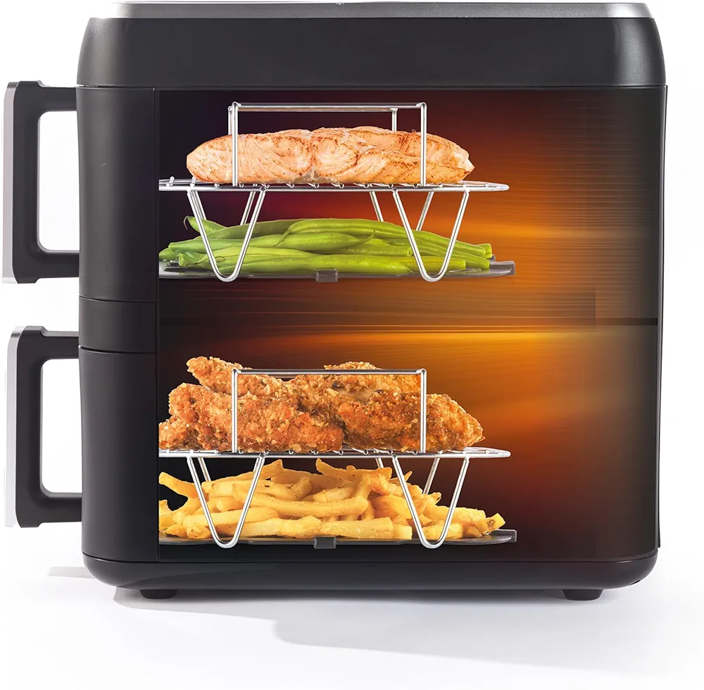 ⭐️STAR BUY⭐️ Progress 9lt Dual Tier Air Fryer LED Display, Viewing Window - Image 5