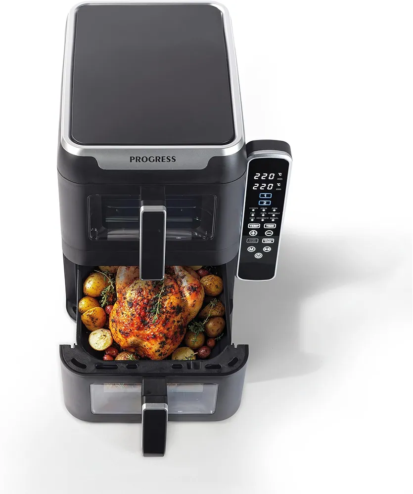 ⭐️STAR BUY⭐️ Progress 9lt Dual Tier Air Fryer LED Display, Viewing Window - Image 6