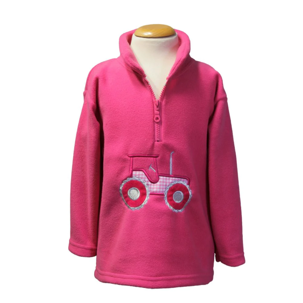 Ramblers R1373 4-5 Years Pink Gingham Tractor Zip