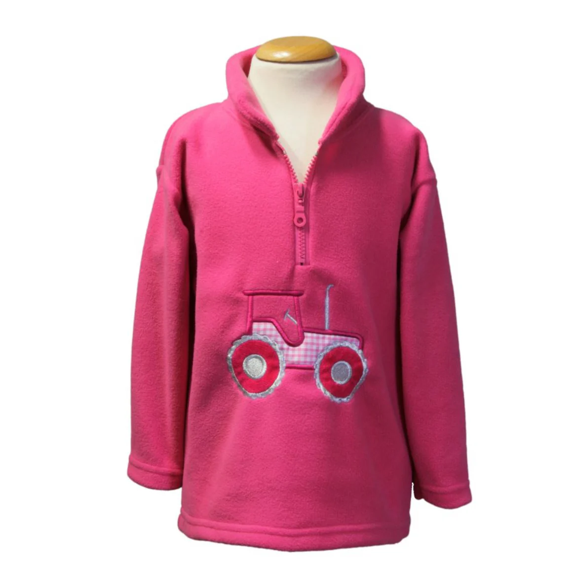 Ramblers R1373 6-7 Years Pink Gingham Tractor Zip