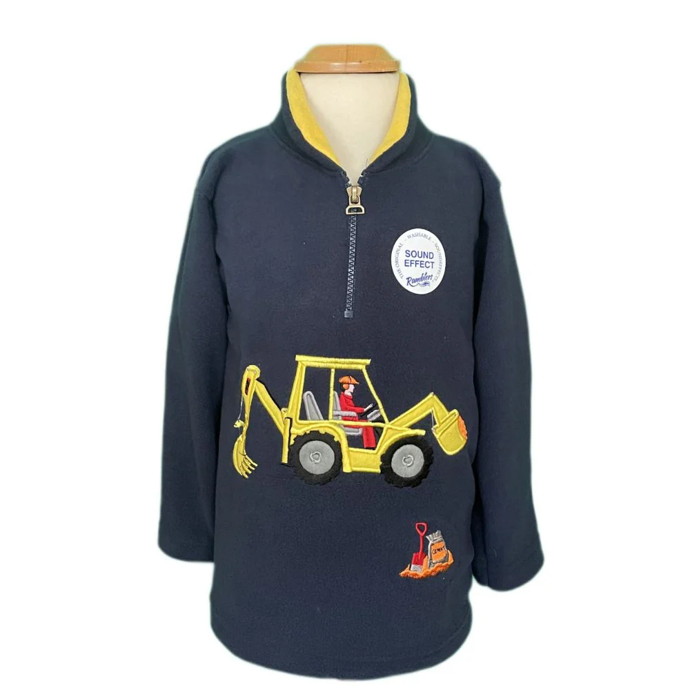 Ramblers R1485 Age 2-3 Digger Navy Fleece with Sounds