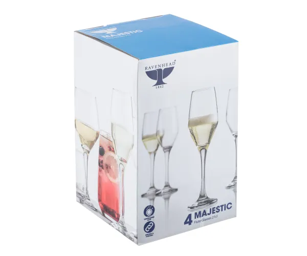 Ravenhead Majestic Set Of 4 Flute Glasses 21cl - Image 2