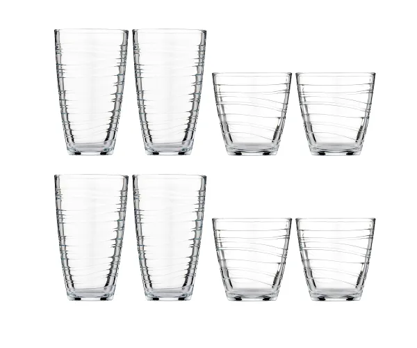 RAY Essentials Swirl Tumbler Set 8 Piece