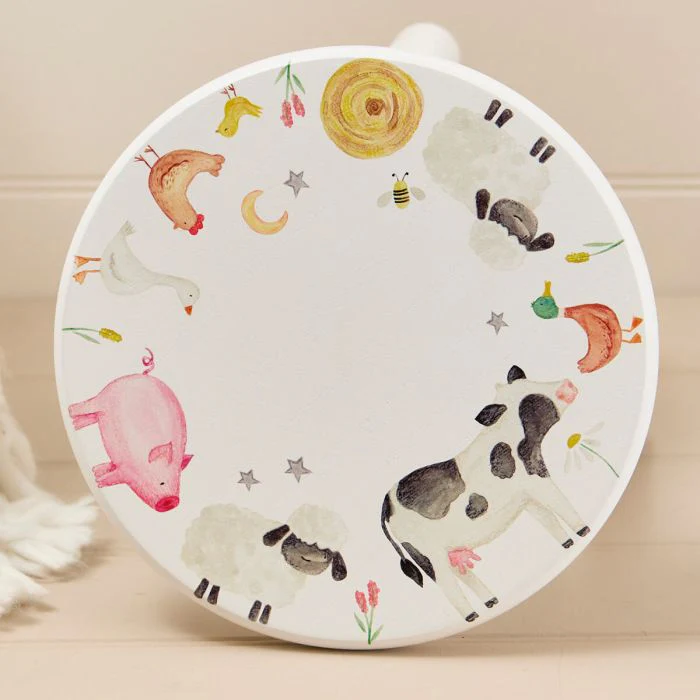 RL MINI FARM WOOD ROUND STOOL - Image 2