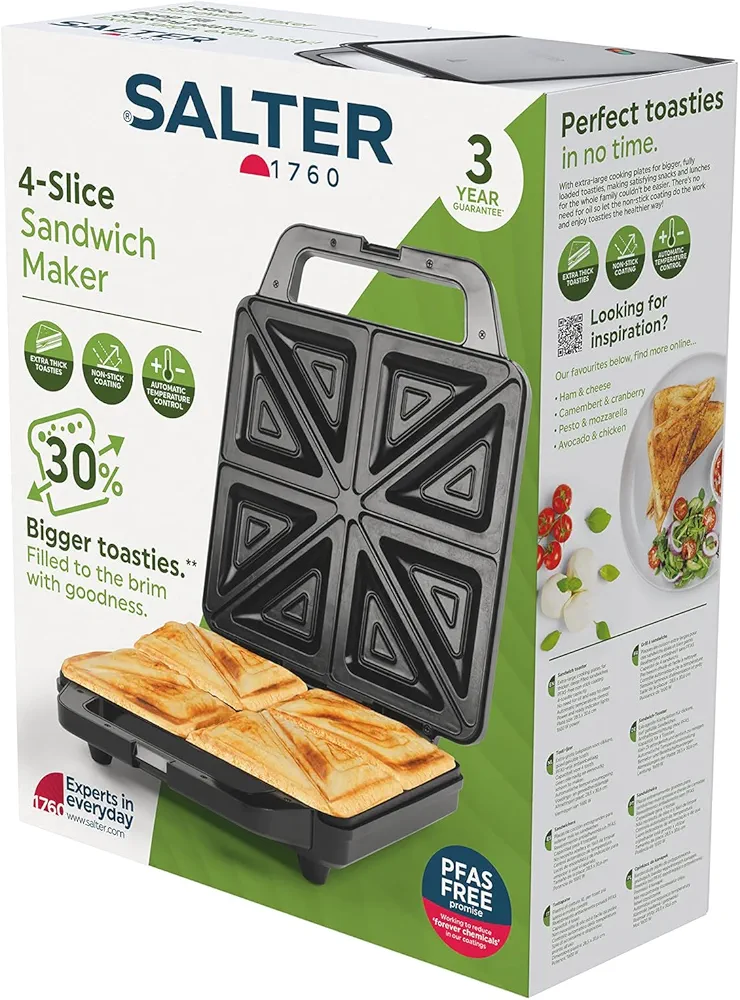 Salter 4 Slice Sandwich Maker - Image 3