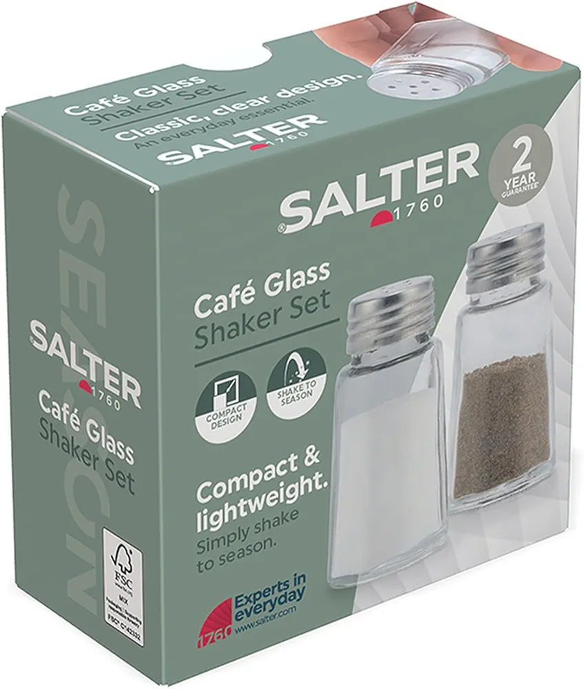 Salter Cafe Glass Salt & Pepper Shakers - Image 2