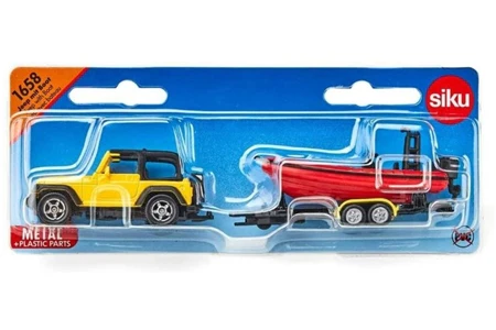 SIKU 1:87 JEEP with BOAT - Image 2