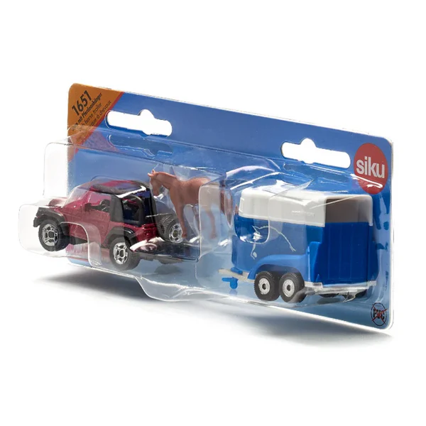 SIKU 1:87 JEEP with HORSE TRAILER - Image 3
