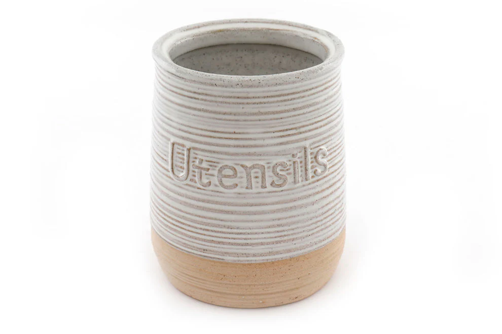 SIL 15CM NATURAL CERAMIC UTENSIL HOLDER