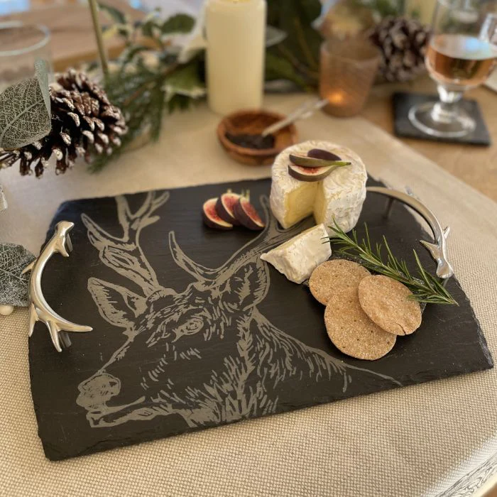 Selbrae House Slate Serving Tray - Medium - Stag - Gift Boxed - Image 2
