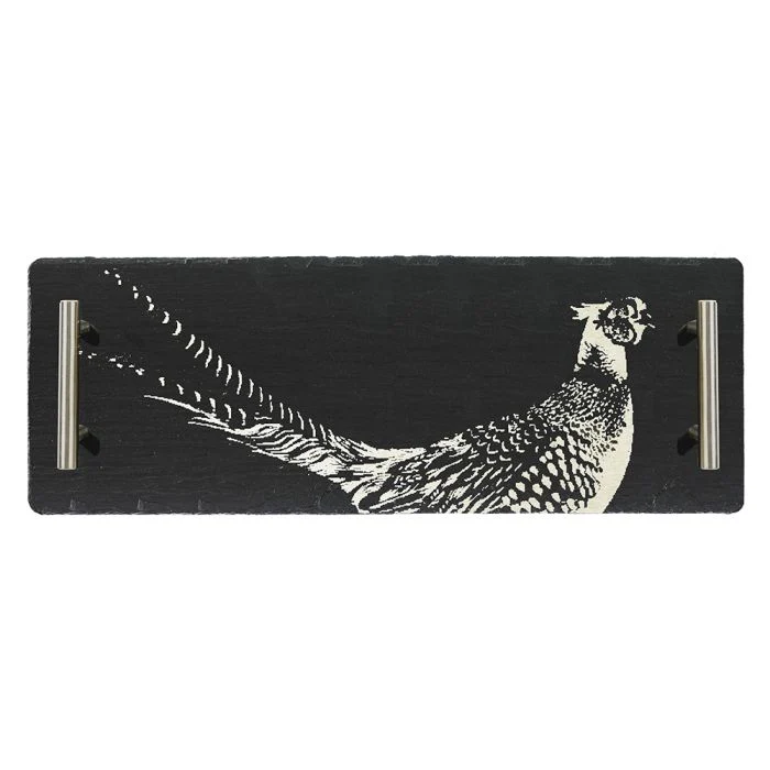 Selbrae House Slate Serving Tray - Small - Pheasant - Gift Boxed - Image 2