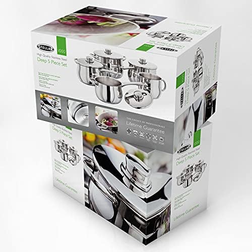 Stellar 1000 Deep 5 Piece Saucepan Set - Image 3