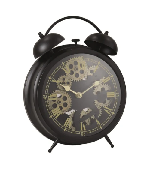 Straits Black Metal Clock