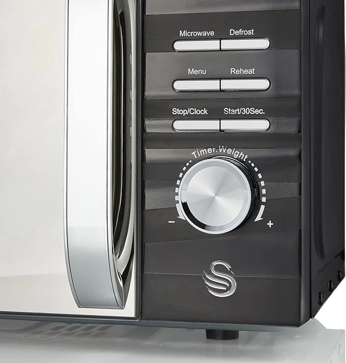 Swan 700W Black Symphony LED Digital Microwave, 20L Capacity - Image 3