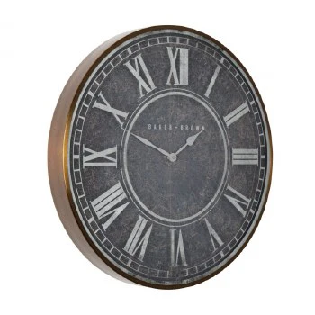 Tara Baker And Brown Atlas Wall Clock Antica 50CM