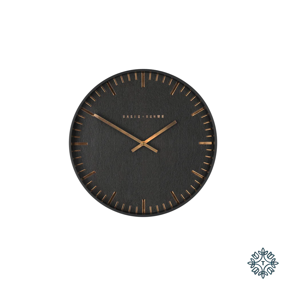 Tara BAKER AND BROWN NOIR CLOCK GOLD 40CM