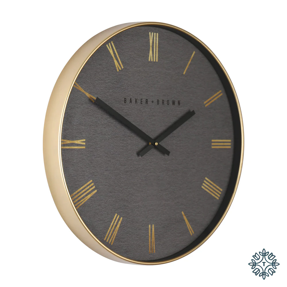 Tara BAKER AND BROWN NOUVEAU CLOCK DARK GREY50CM - Image 2