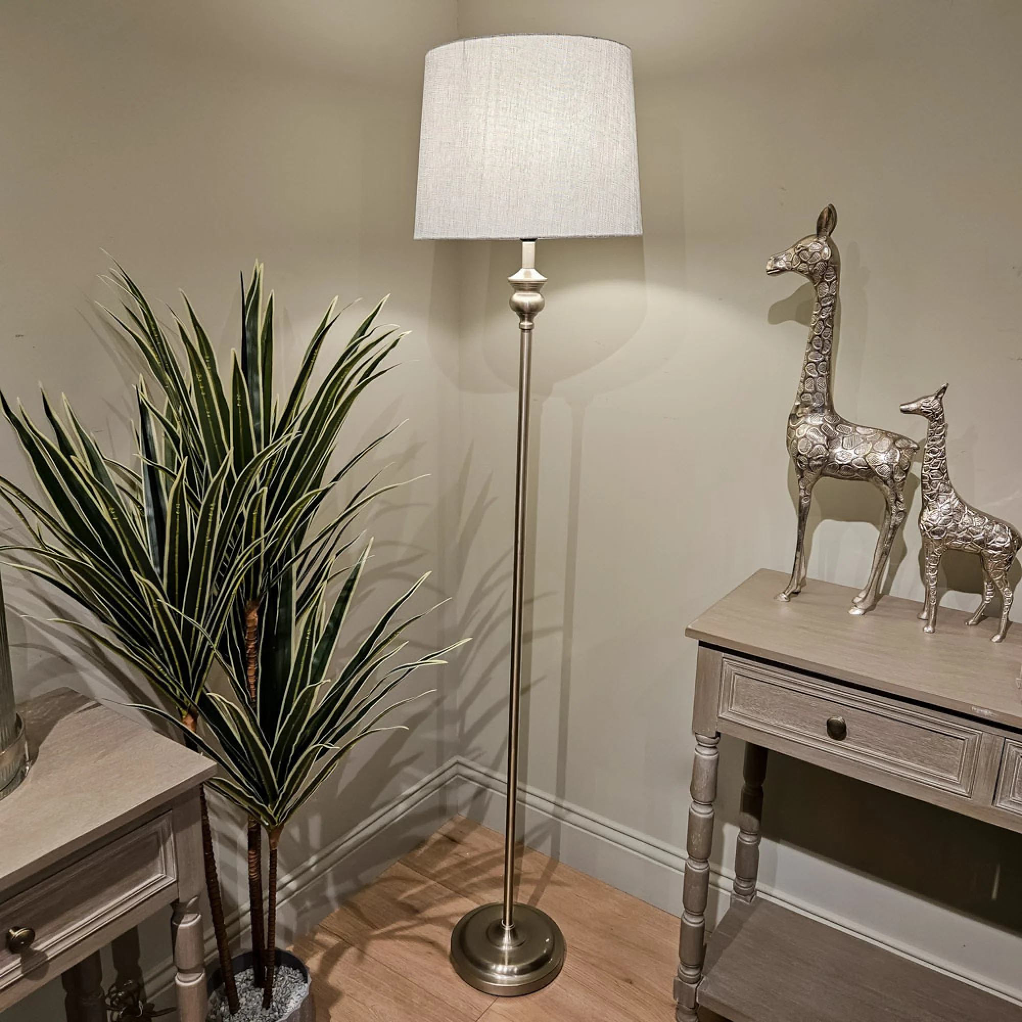 Tara Dani Floor Lamp Silver 160cm - Image 2