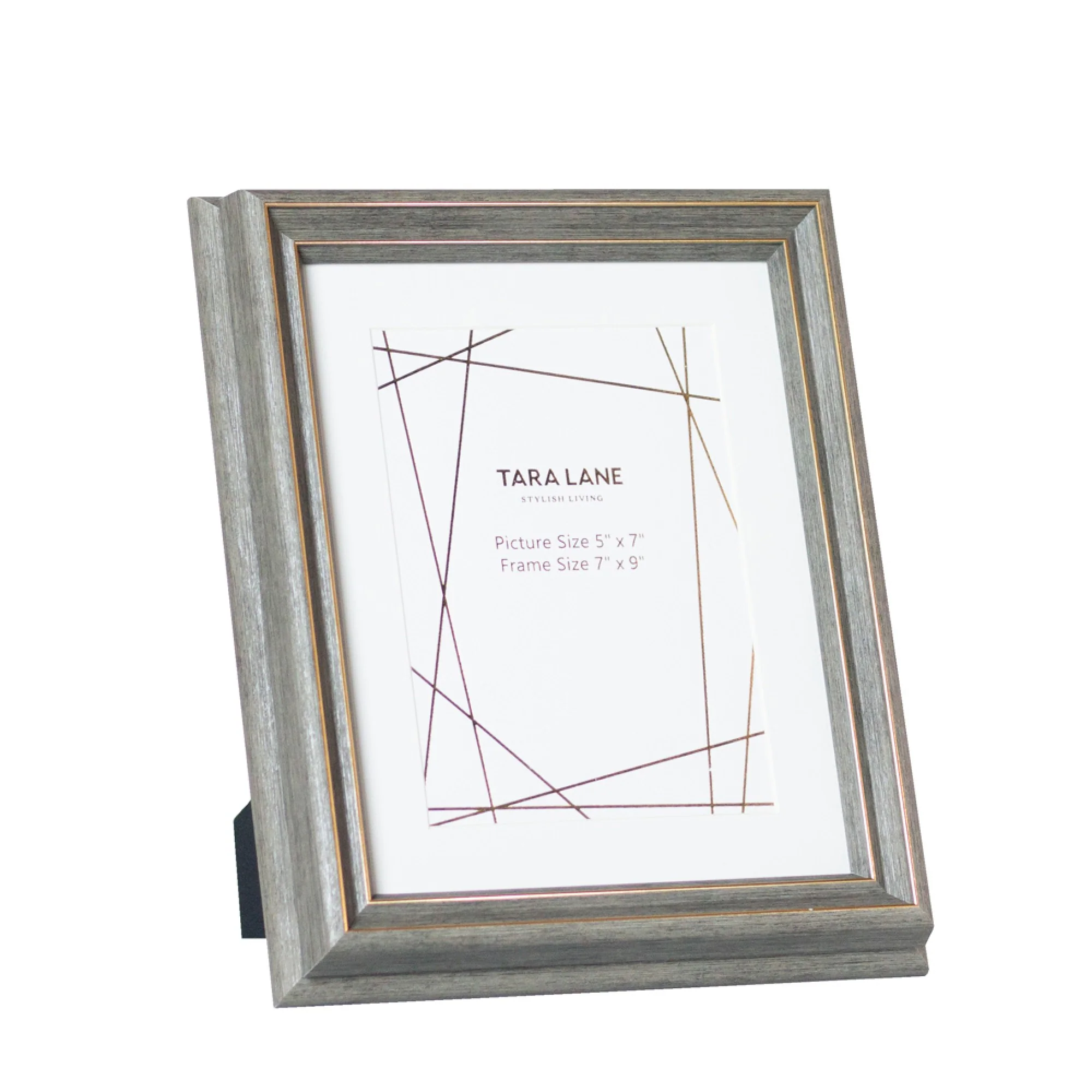 Tara Gallery photo frame 5 x 7 gold ridge