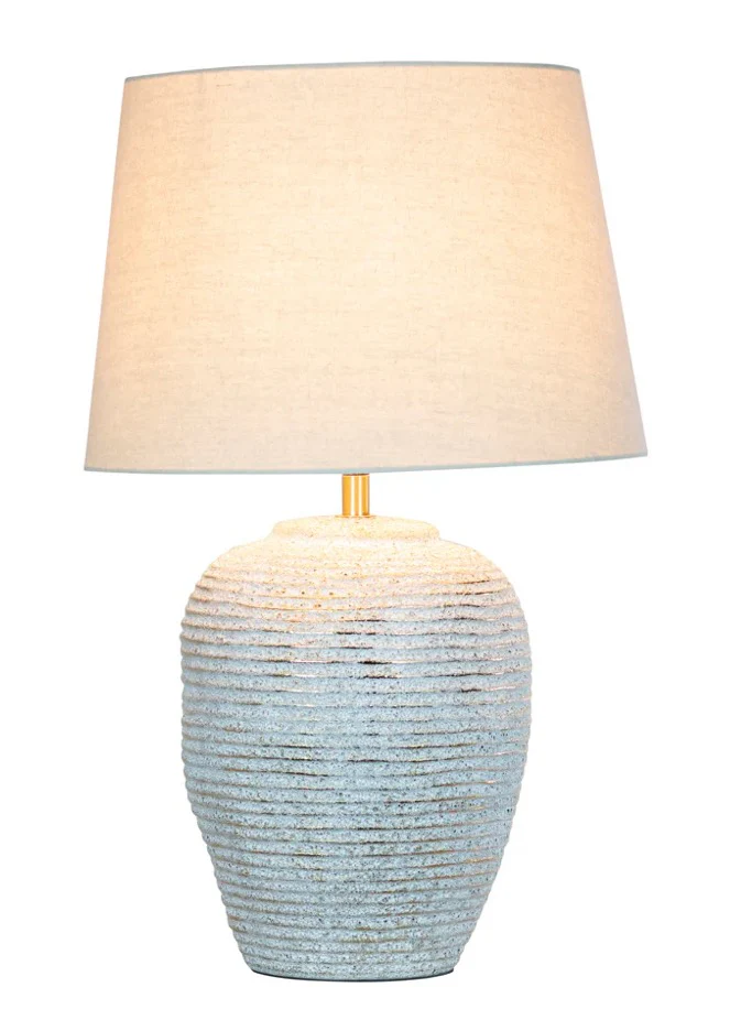 Tara Harlee Ceramic Table Lamp Ridged 65CM
