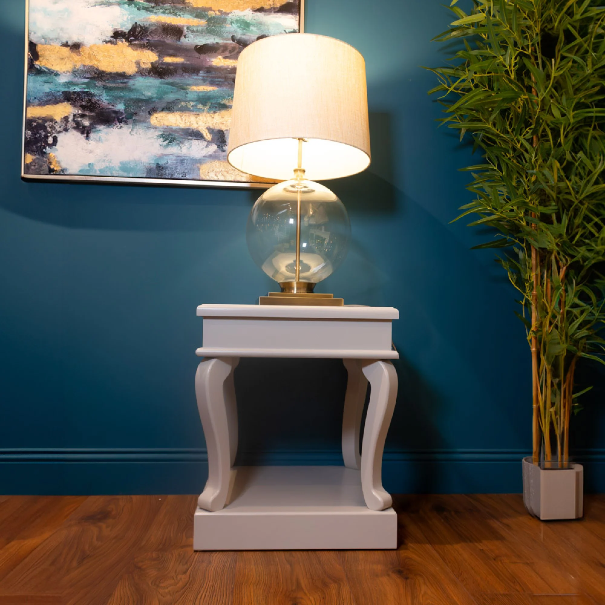 Tara Lane Scroll grey end table - Image 2