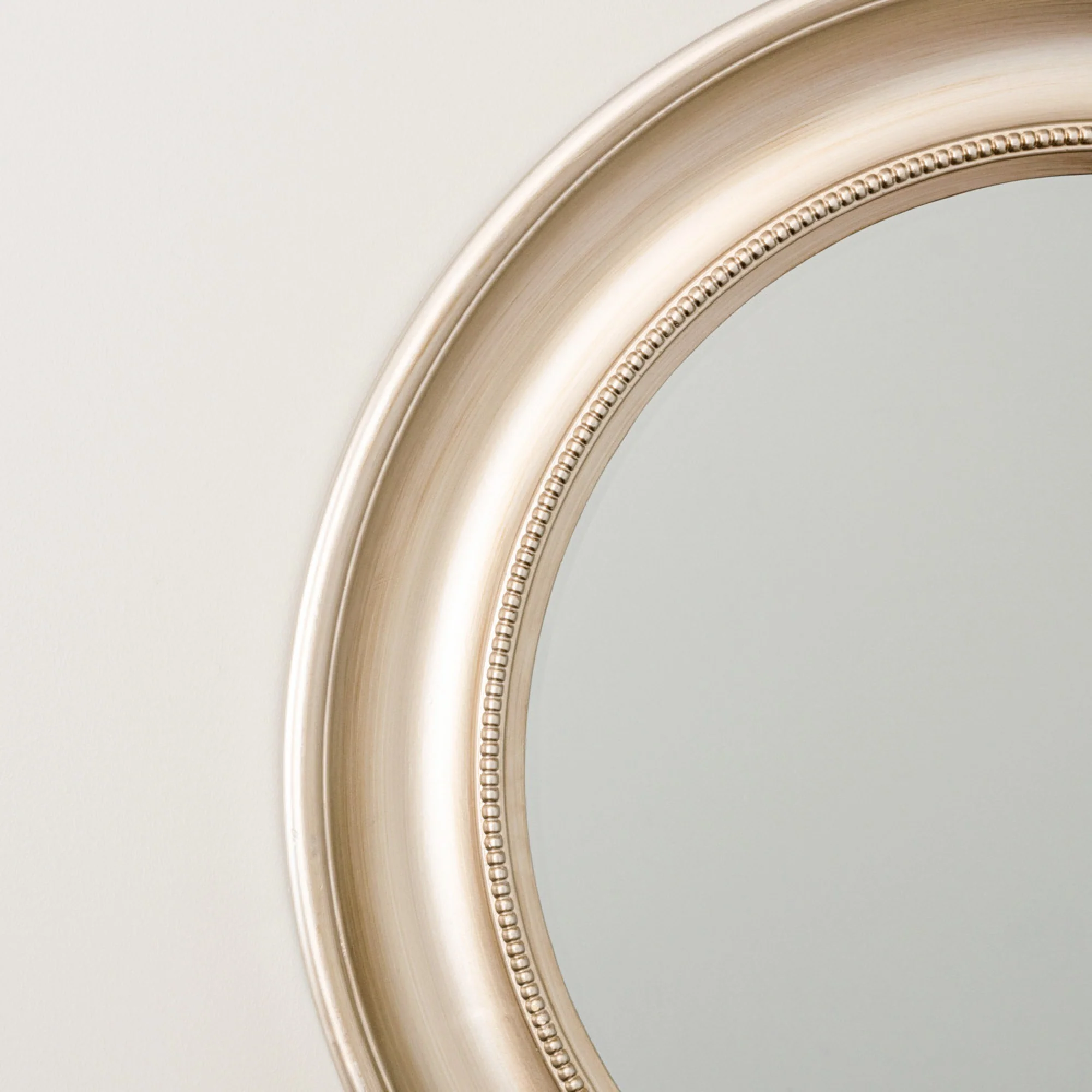 Tara Lena Wall Mirror Beaded Round Champagne - Image 2