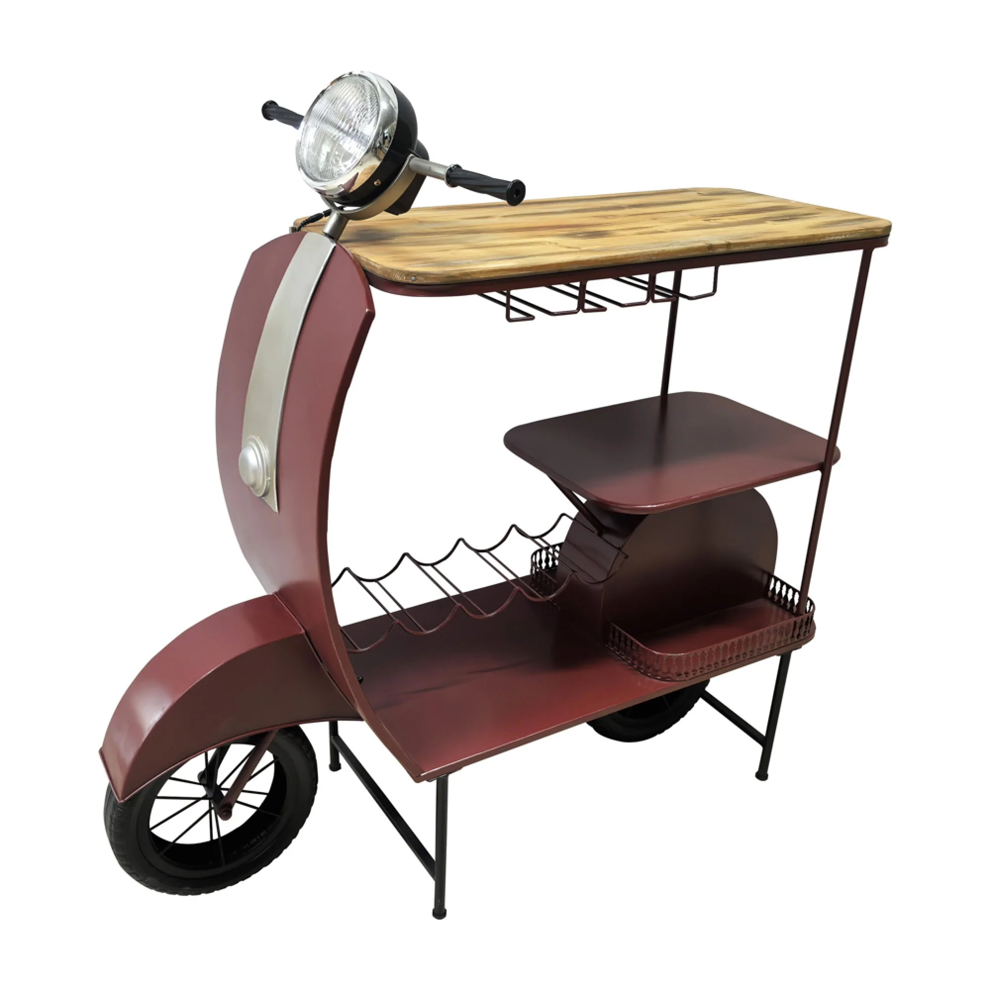 Tara Living Vespa Scooter Drinks Bar Red