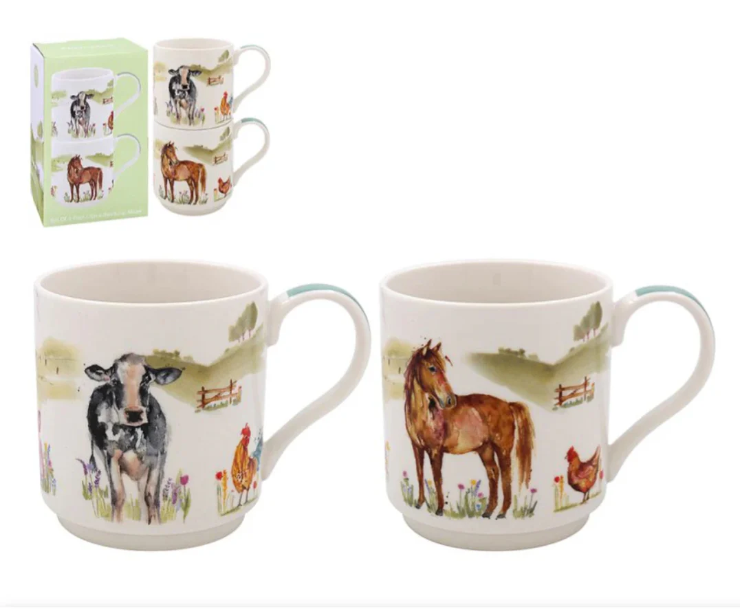 The Farmyard Stacking Mug 2Pc