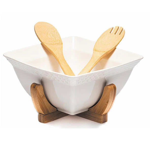 Newgrange Collection Ceramic 3pce Salad Bowl Set