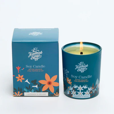 The Handmade Soap Co Candle -Bitter Orange & Pink Pepper 210g