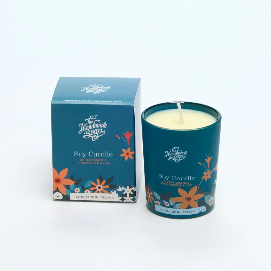 The Handmade Soap Mini Candle -Bitter Orange & Pink Pepper