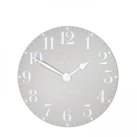 Thomas Kent 12" Arabic Dove Grey Clock - Image 3