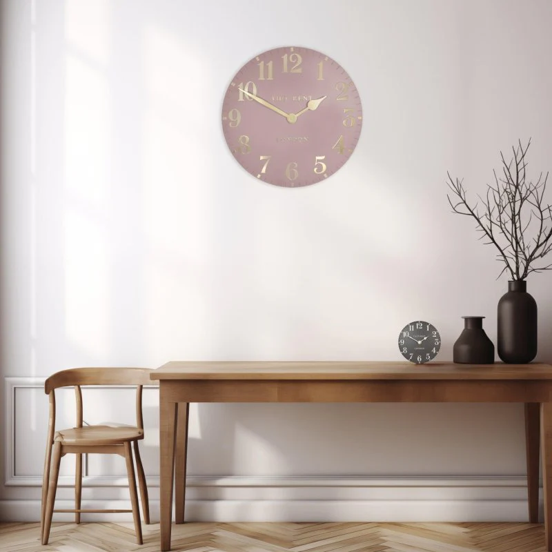 Thomas Kent 12" Arabic Pink Blush Wall Clock - Image 2