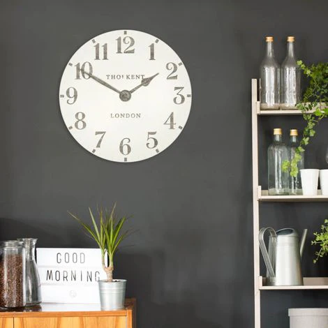 Thomas kent 12" Arabic Wall clock limestone - Image 2