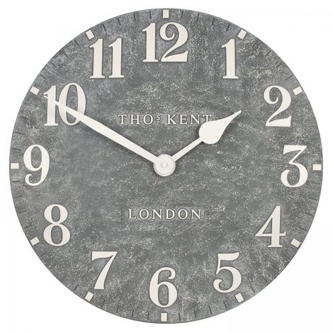Thomas Kent 20" Indoor/Outdoor Arabic Wall Clock Cement - Image 3