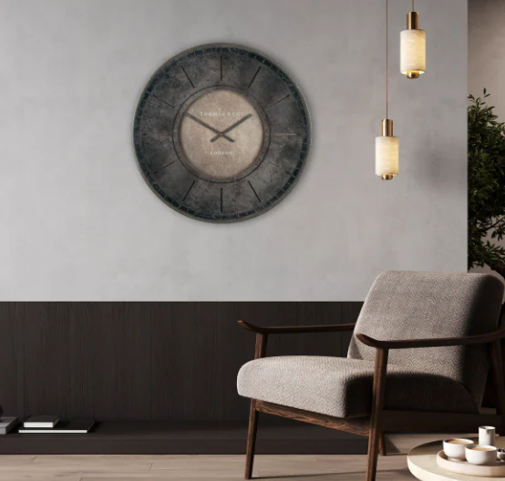 Thomas Kent 21" Florentine Smoke Large Wall Clock - Image 2