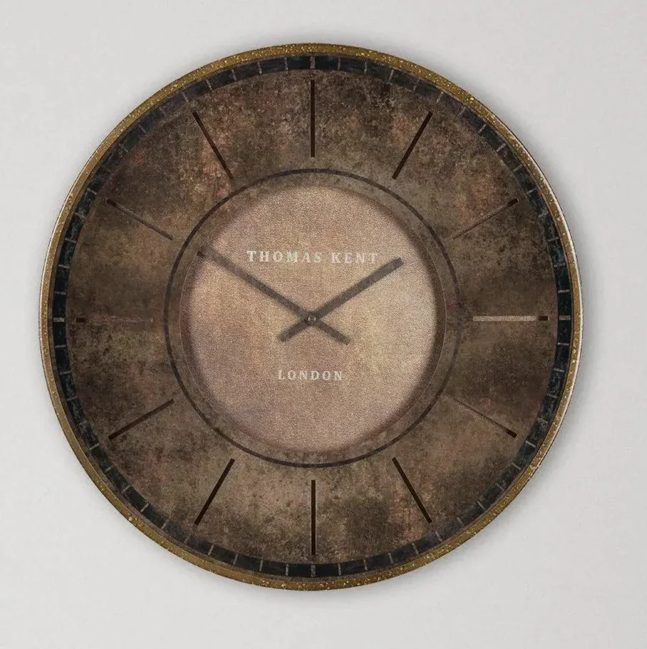 Thomas Kent 21” Florentine Wall Clock Leather