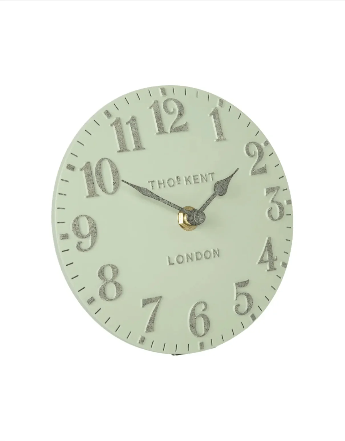 Thomas Kent 6” Arabic Mantel Clock Pearl Green