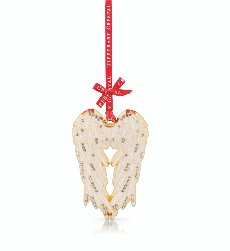 Tipperary Crystal Sparkle Angel Wings Decoration
