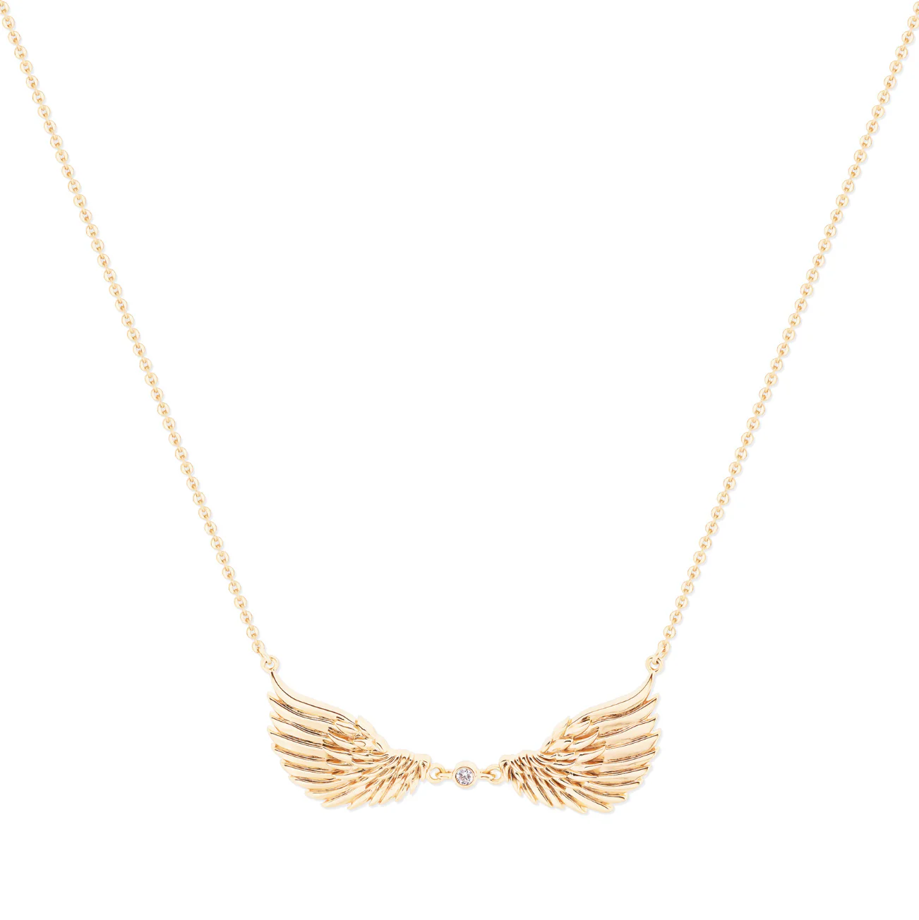 Tipperary Crystal Angel Wings Crystal Heart Pendant Gold 167797