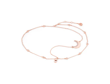 Tipperary Crystal Half Moon Braclet Rose Gold 146068
